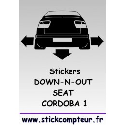 1 stickers Down-n-out SEAT CORDOBA 1 1 stickers Down-n-out SEAT CORDOBA 1