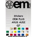 1 stickers OEM PLUS AUDI AVUS Q7  - 1