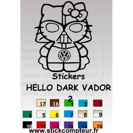 HELLO DARK VADOR 2 Stickers *  - 1
