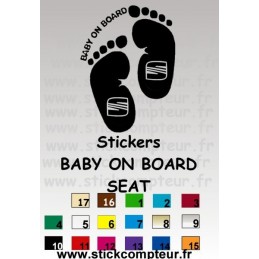 Stickers BABY ON BOARD SEAT 1  - 1