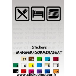 MANGER/DORMIR/SEAT Stickers*  - 1