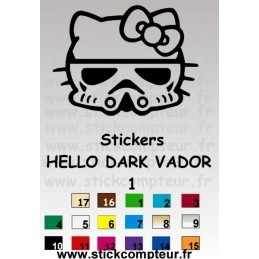 HELLO DARK VADOR 1 stickers * - 1