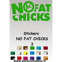 Stickers NO FAT CHICKS 3  - 1