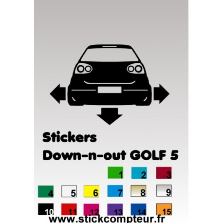 1 stickers Down-n-out GOLF 5 - 3