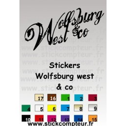 Stickers wolfsburg west & co fond noir