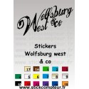 Stickers wolfsburg west & co fond noir  - 1