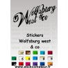 Stickers wolfsburg west & co fond noir  - 1