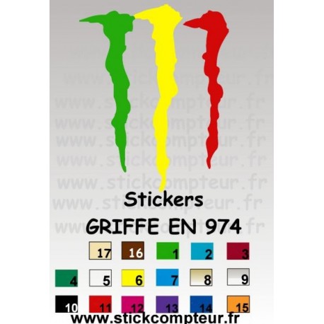Stickers GRIFFE EN 974  - 1