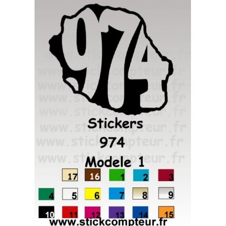 Stickers 974 MODELE 1  - 1