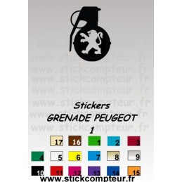 1 Stickers GRENADE PEUGEOT 1  - 1