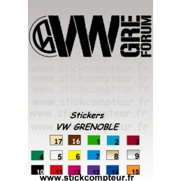 Stickers VW GRENOBLE Stickers VW GRENOBLE