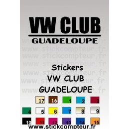 Stickers VW CLUB GUADELOUPE