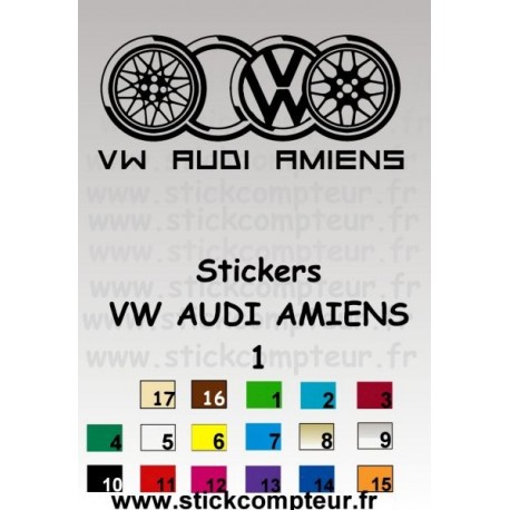 Autocollant VW AUDI AMIENS  - 1