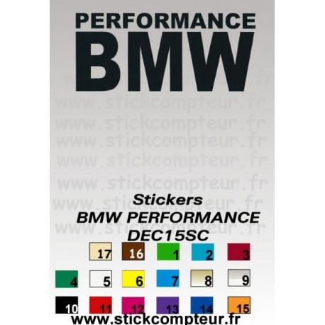 Stickers BMW PERFORMANCE DEC15SC  - 1