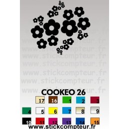 30 stickers COOKEO ET THERMOMIX FLEURS*  - 1