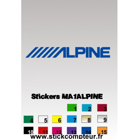 Stickers MA1ALPINE  - 1