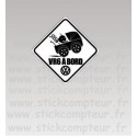 Stickers VR6 A BORD BLANC  - 1