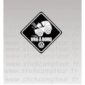 Stickers VR6 A BORD NOIR  - 1