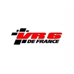 Stickers VR6 DE FRANCE avec VR6 en rouge et reste noir nouvelle version 2016  - 1