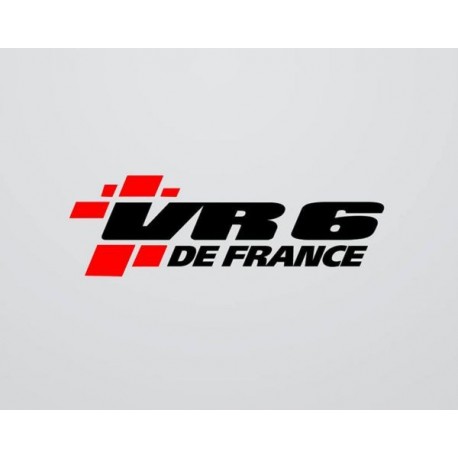 Stickers VR6 DE FRANCE 2 couleurs nouvelle version 2016  - 1