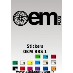 1 stickers OEM PLUS BBS 1  - 1