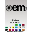 1 stickers OEM PLUS BBS 1  - 1