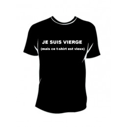 TEE-SHIRT col rond manches courtes JE SUIS VIERGE - 1