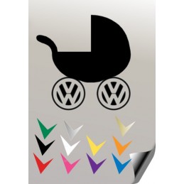 1 stickers autocollant LANDAU VW  - 1