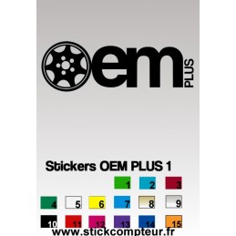 1 stickers OEM PLUS 1  - 1