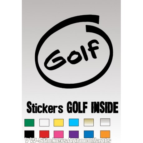 Stickers GOLF INSIDE  - 1