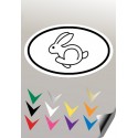 Autocollant EMBLEME RABBIT VW  - 4