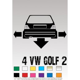 Autocollant 4 VW GOLF 2  - 1