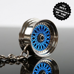 Porte-clés Jante style BBS Centre BLEU Porte-clés Jante style BBS Centre BLEU