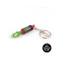Porte-clés amortisseur rouge et vert - StickCompteur création stickers personnalisés