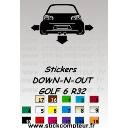 Stickers DOW-N-OUT GOLF 6 R32  - 2