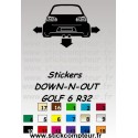 Stickers DOW-N-OUT GOLF 6 R32  - 2