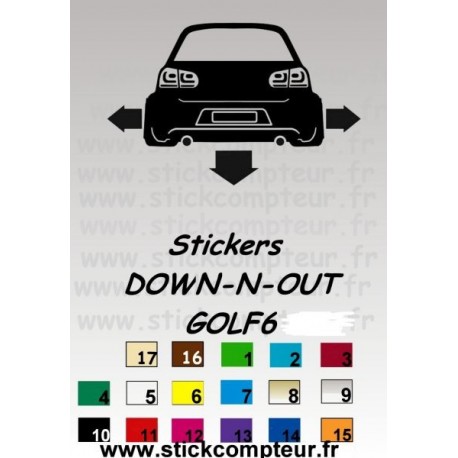 Stickers DOW-N-OUT GOLF 6
