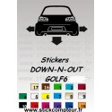 Stickers DOW-N-OUT GOLF 6  - 1