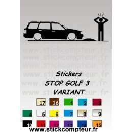 Stickers STOP GOLF 3 VARIANT  - 1