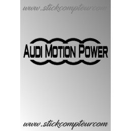 AUDI MOTION POWER DEMI ANNEAU UNIE STICKERS AUDI MOTION POWER DEMI ANNEAU UNIE STICKERS