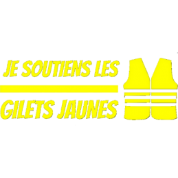 JE SOUTIENS LES GILETS JAUNES STICKERS  - 2