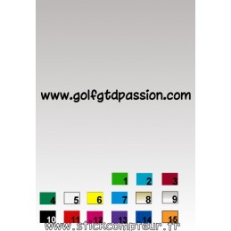 Autocollant GOLF GTD PASSION 7  - 1