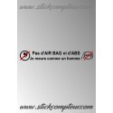 Pas d'air bag ni d'abs je meurs comme un homme stickers  - 1