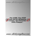 Pas d'abs Pas esp Pas électronique Stickers  - 1