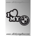 I LOVE BMW STICKERS  - 1