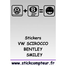 Stickers VW SCIROCCO/BENTLEY/SMILE  - 1