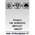 Stickers VW SCIROCCO/BENTLEY/SMILE  - 1