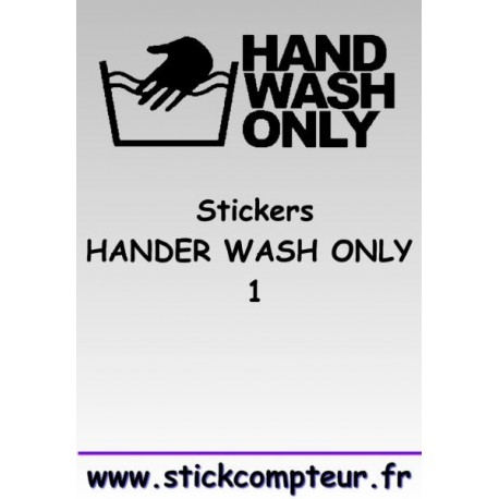 Stickers HANDER WASH ONLY 1  - 1