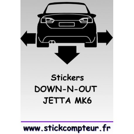 1 stickers Down-n-out JETTA MK6  - 2