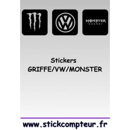Stickers GRIFFE/VW/MONSTER 1  - 2